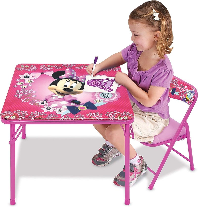 Minnie Mouse Table  Chair Set for Toddlers 2448M Includes 1 Table  1 Chair  Exclusive Table 20L x 20W x 164H Chair 12L x 116W x 17H  Weight Limit 70 lbs