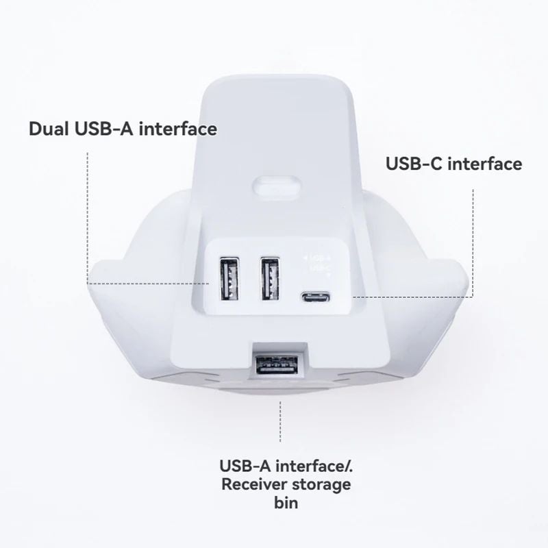 Flydigi Base 2 Pro Charging Base with Three USB Ports for Flydigi Apex 5 Power Adapter, White - Image 5