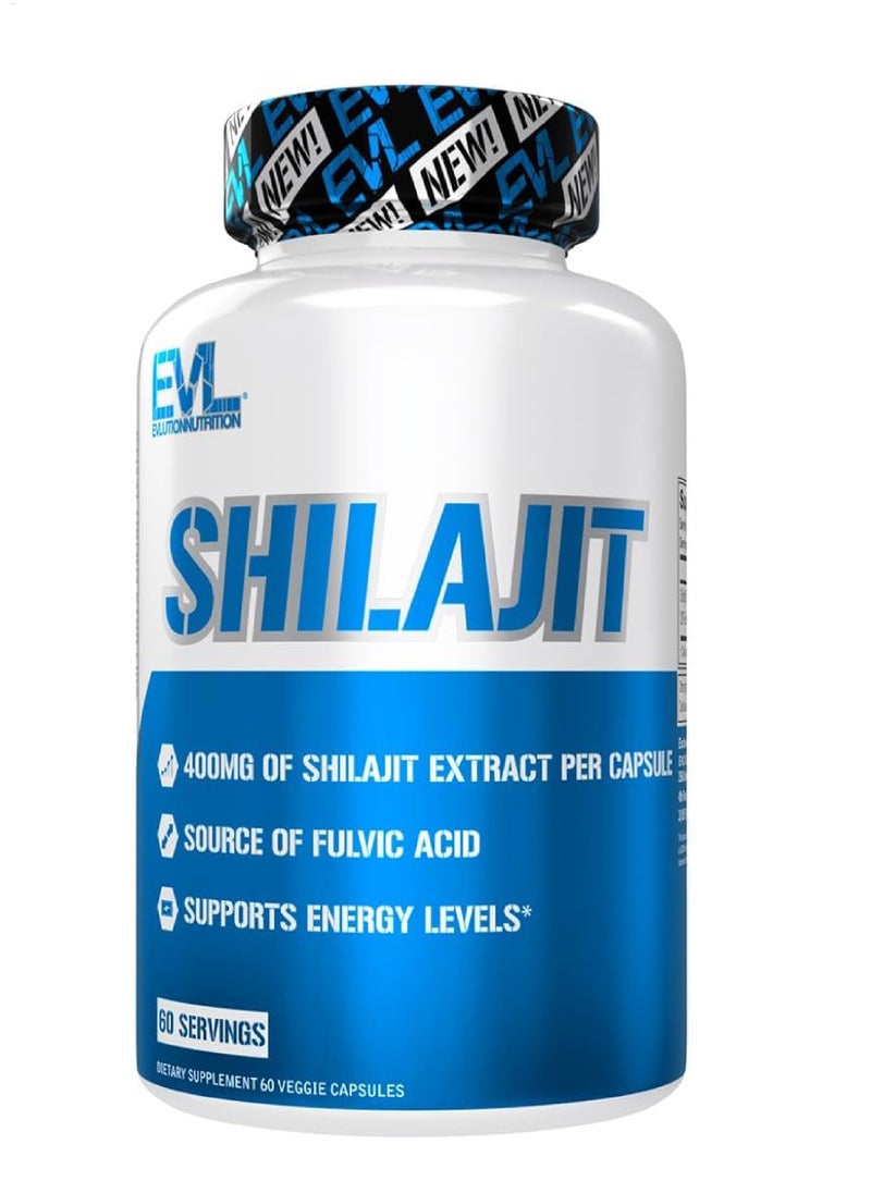 EVLUTION NUTRITION Shilajit 400 Mg 60 Servings 