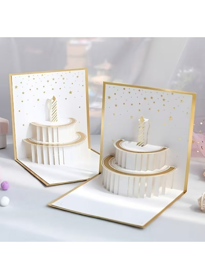 Kandid Birthday Greeting Card 3D Pop-Up, Interactive Design Print (Happy Birthday Gold) - Image 2