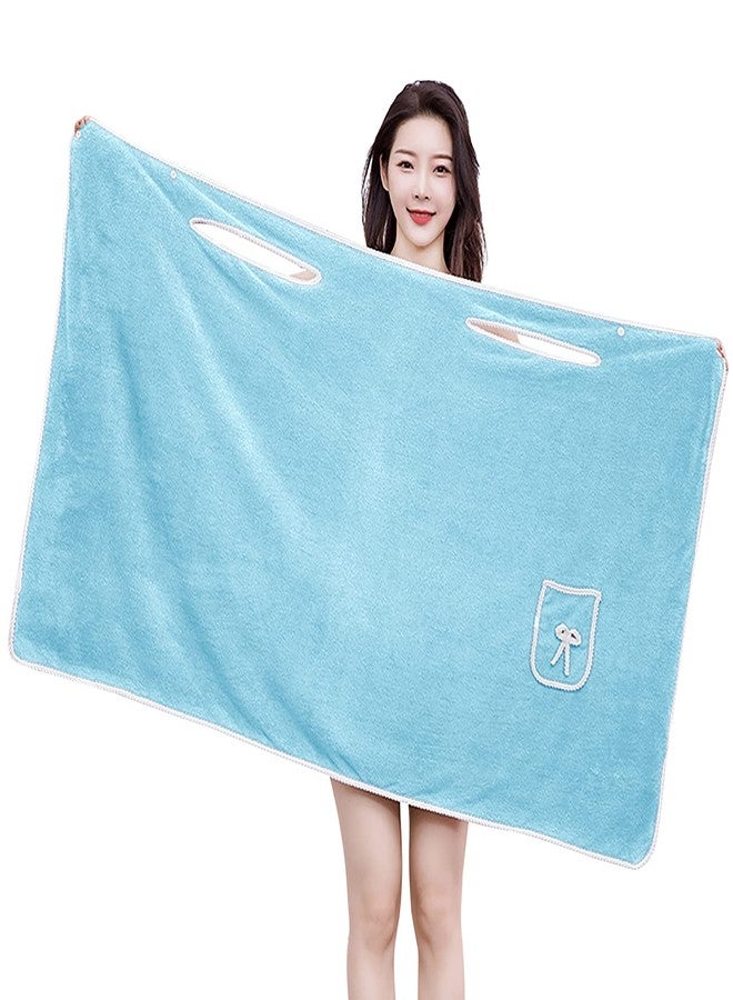 IPENNY Womens Shower Spa Wrap Towel Bathrobe Set, Soft Cozy Spa Wraps with Snap Closure, Off Shoulder Bathrobe Dress - Image 1