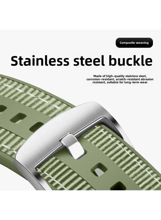 Generic For Huawei Fit3 Watch Strap High-end Watch FIT3 High-value Adjustable Silicone Replacement Wristband-Color:Silicone Braided Two-in-one Strap Cangqiong Gray - Suitable For Huawei Fit3 Watch Strap  - Image 5