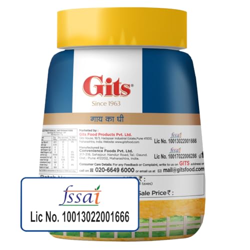 Gits Cow Ghee | 1 ltr Jar | Pack of 1 | Aroma in every drop |Pure Veg | Rich Taste & Aroma|Delicious, Healthy & Nutritious | Good for the Gut, Heart, Skin and Hair - Image 2