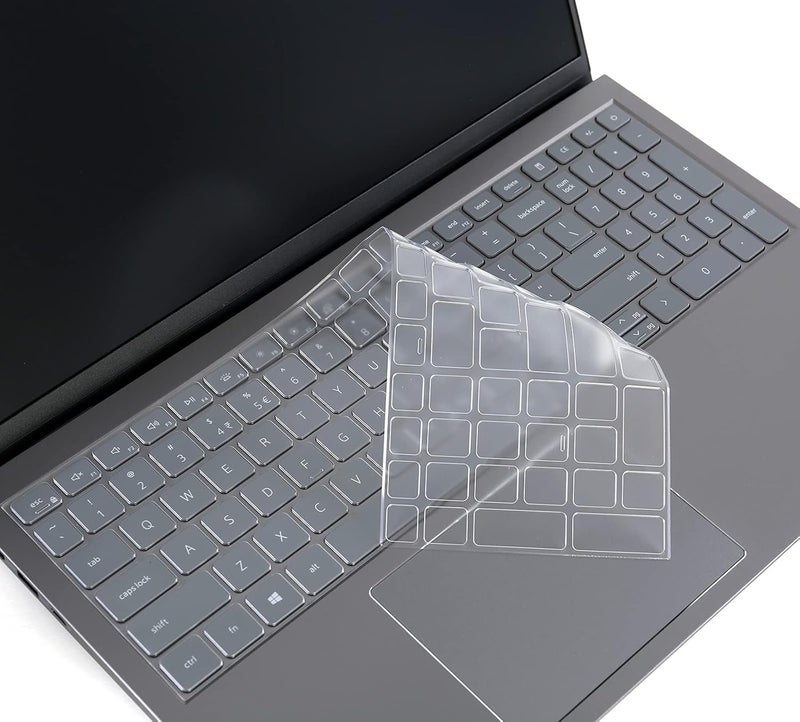 Oaky Keyboard Cover for Dell Inspiron 15 3510 3511 3515 3525 3530 3535 5510 5515 5518 7510, Inspiron 16 7610, Vostro 15 3510 5510 5515, Latitude 3520 – Not Compatible with Dell G5/G15 - TPU Clear - Image 1