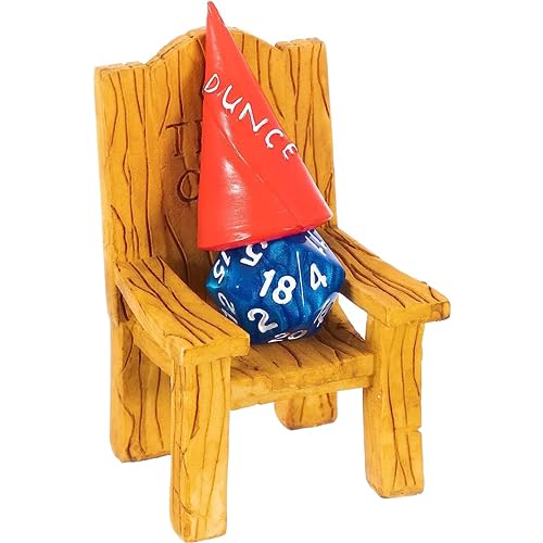 LYNX DND Dice Jail Time Out Chair Dunce Hat Punish Your Bad in Our of Shame AccessoriesGift for Dungeons and Dragons Miniature Cap Works All DD D20 D10 D8 D6 D4 - Image 1