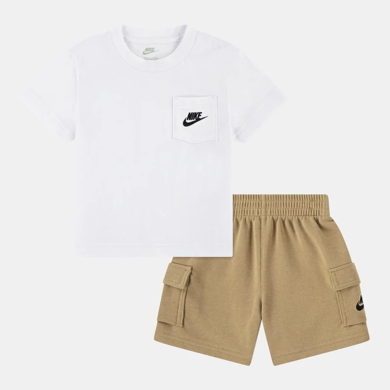 نايكي Kids' Sportswear Pocket T-Shirt and Shorts Set