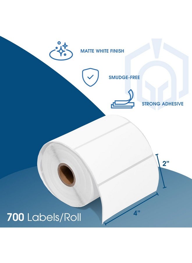 Spartan Industrial Spartan Industrial - 4" X 2" Direct Thermal Shipping, Postage, Mail Labels Compatible with Rollo, Zebra, and Other Desktop Label Printers (10 Rolls, 700/Roll)  - Image 2