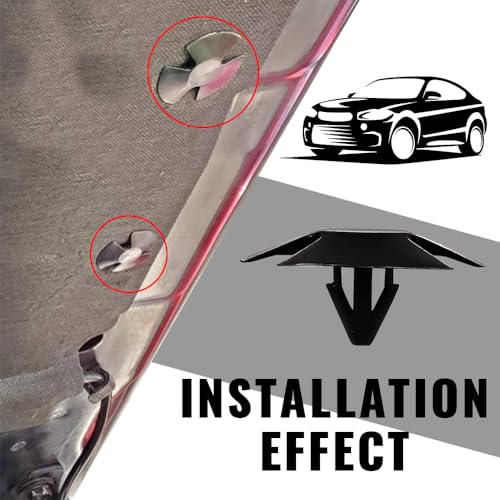 Lecctso 20Pcs Hood Insulation Retainers, Push-Type Retainer Clips Replacement for Jeep Grand Cherokee Chrysler Dodge Ram, Nylon Clip Fasteners Push Type Push Pin Screws Replaces OEM 4878883AA LH LHS - Image 4