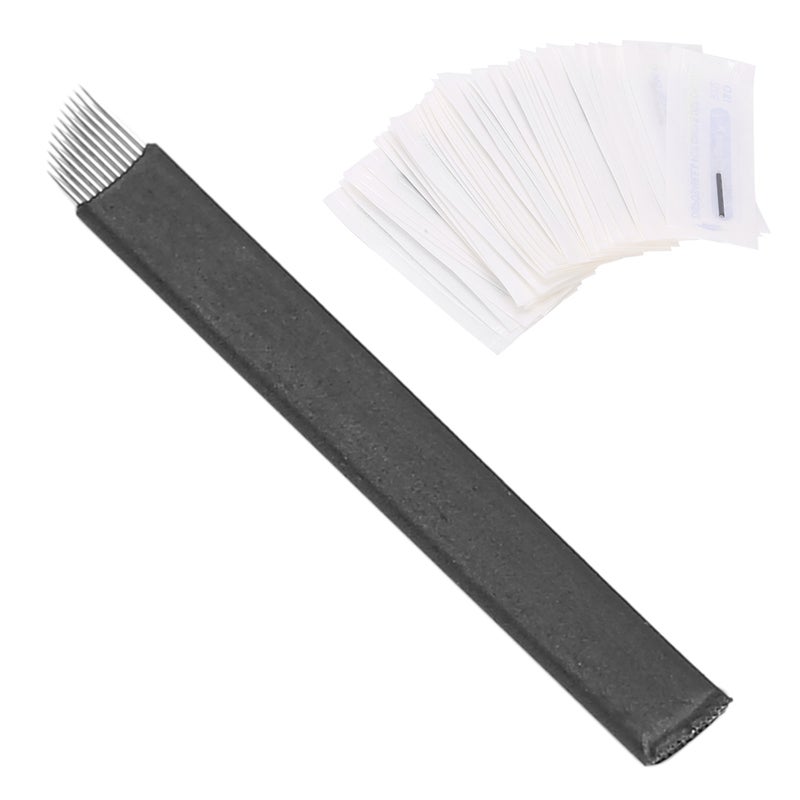 50pcs 0.18mm Microblading Needles Eyebrow Tattoo SemiPermanent Needle Blade(12 Pin ) - Image 5