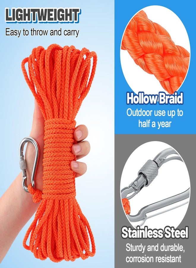 Acostop Water Floating Lifesaving Rope - Professional Throwing Rope Line, Pool Life Preserver Ring Rope, Durable Polypropylene Rope for Swimming Small Boating Kayak Inflatable Boat (Orange) - Image 3