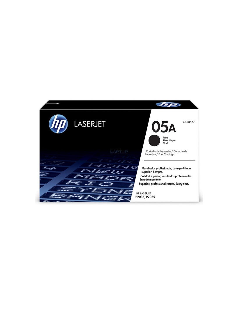 خرطوشة حبر 05A ليزرجيت اسود اصلية من اتش بي - CE505A - Image 2