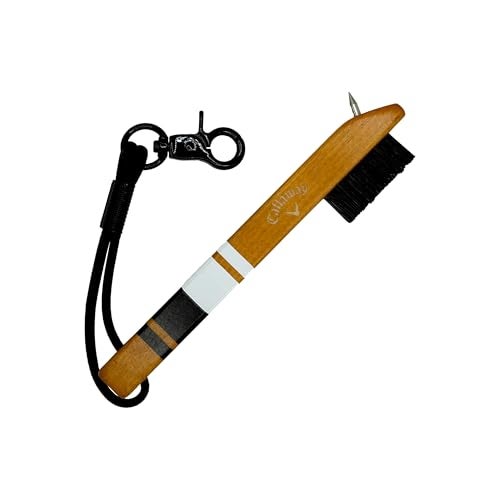 Callaway Heritage Wood Golf Club Brush with Groove Cleaner BlackWhite - Image 1