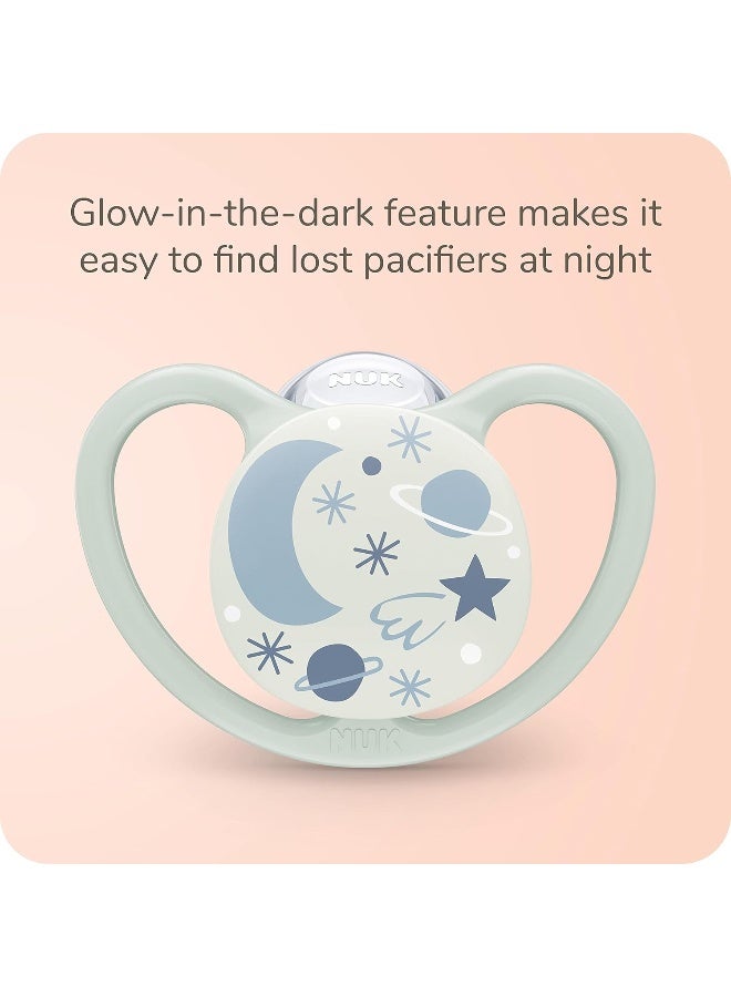 NUK Spaceâ„¢ Glow-in-The-Dark Orthodontic Pacifiers - Image 4