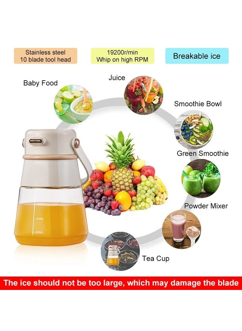 Portable Blender Juicer 800mlfresh Fruit Juicers Mixeur Wireless Rechargeable Juicer Cup Multifunction Juice Maker Machine  - Image 2