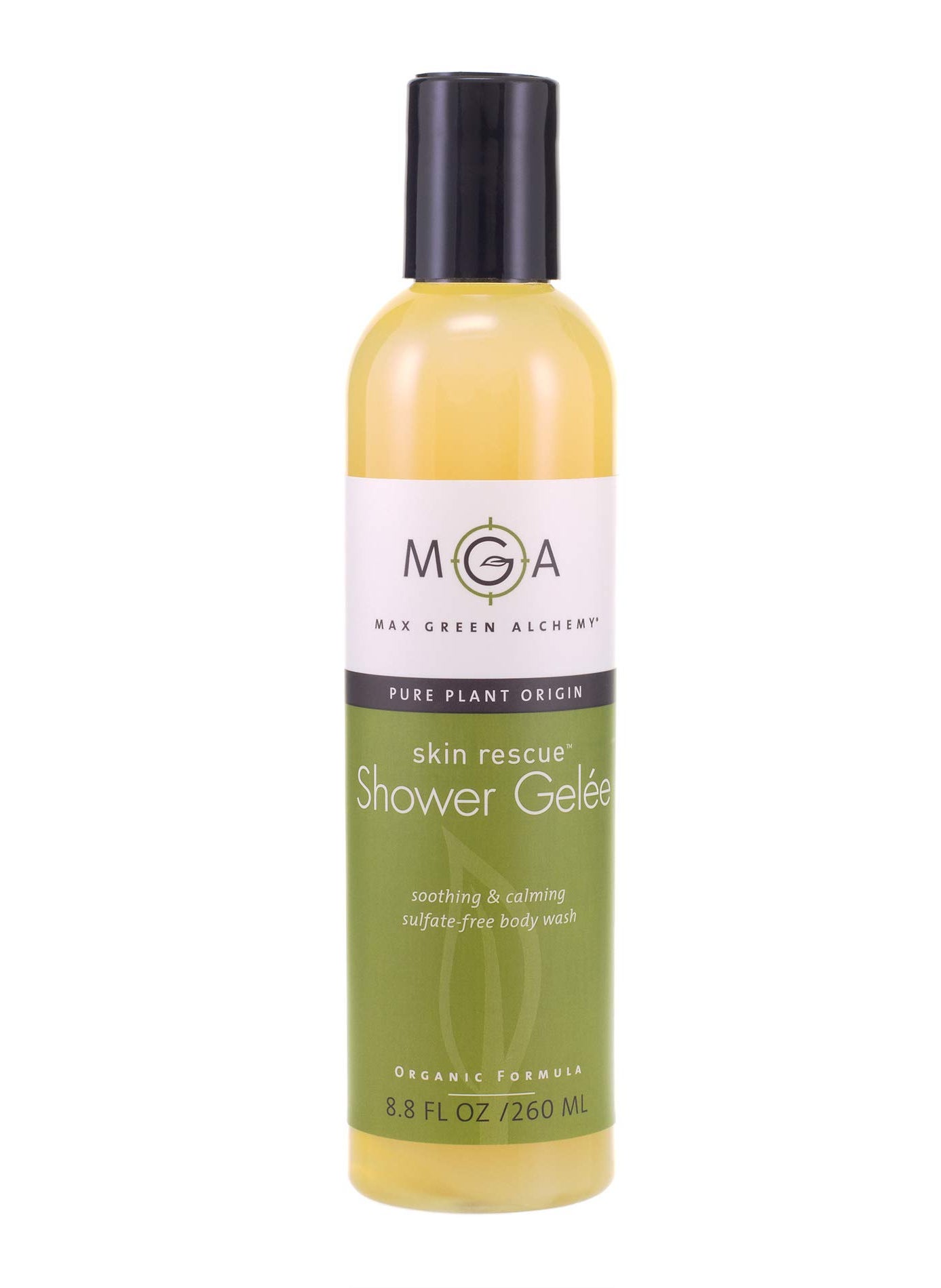 Max Green Alchemy - MGA Vegan Shower Gel - Skin Rescue & Moisturizing Body Wash for Skin Care | Natural & Organic Formula with Essential Oils & Skin Friendly pH | Sulfate free Moisturizing Body Wash | 8.8 Fl Oz - Image 1