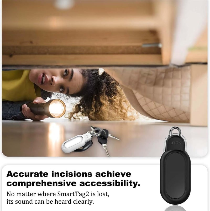 Rugged Case for GalaxySmartTag 2, GPS Tracker Holder with Keychain Ring, Waterproof Anti-Lost Protective Cover, Tracking Device for Bike, Car, Skis, & More - Image 4