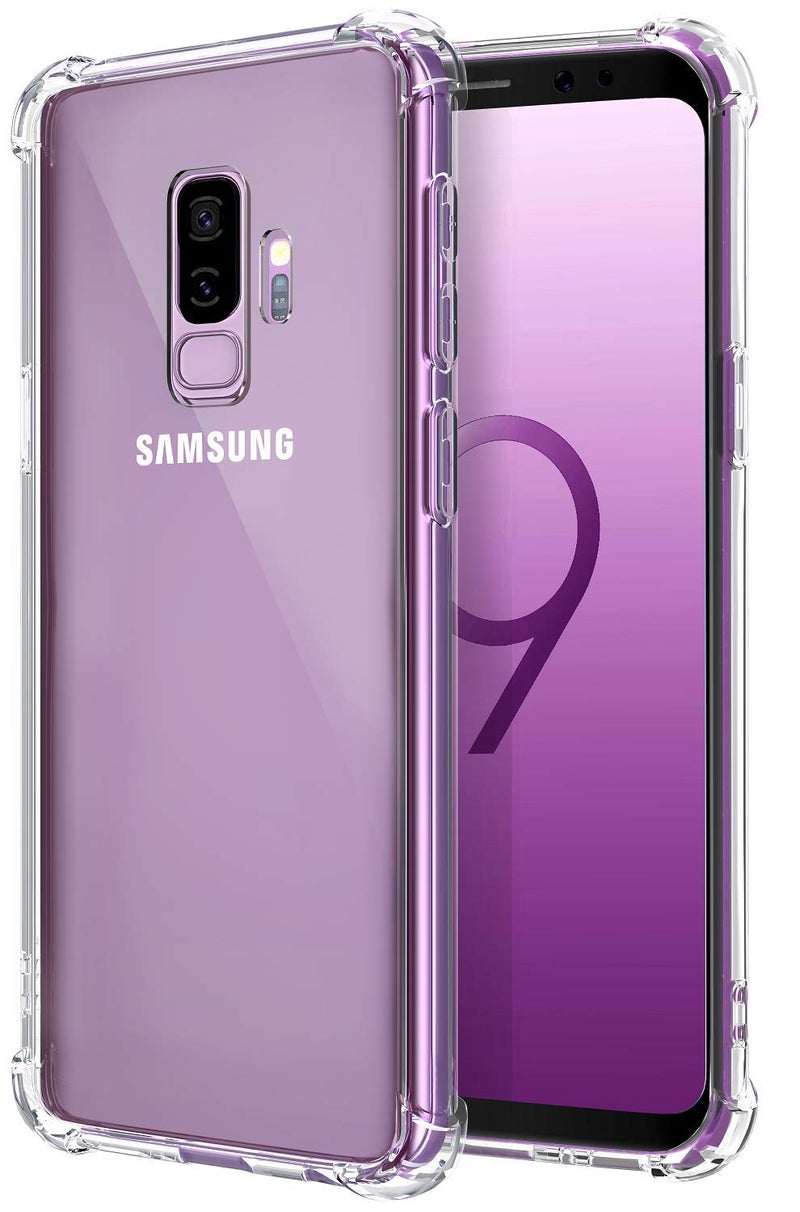 GerTong Galaxy s9 plus case comsoon drop cushion crystal clear soft tpu bumper slim protective case cover with raised bezels for samsung 2018 clear
