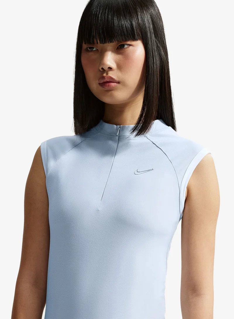 Nike HYDROGEN BLUE Fitted Quarter-Zip Top for Women | Best Price UAE