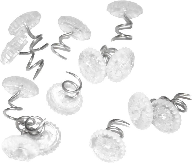 Attmu 200 Pcs Upholstery Tacks Headliner Pins Clear Heads Twist Pins for Slipcovers and Bedskirts, 0.5 Inches Bed Skirt Pins - Image 1