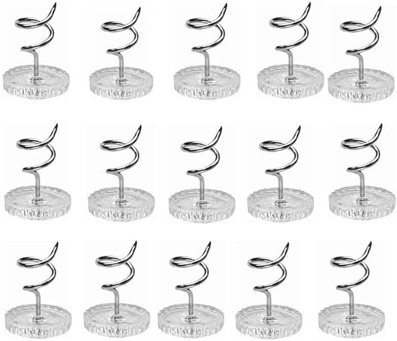 Attmu 200 Pcs Upholstery Tacks Headliner Pins Clear Heads Twist Pins for Slipcovers and Bedskirts, 0.5 Inches Bed Skirt Pins - Image 3