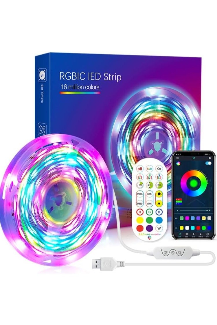 QIBANG LED Strip Lights for Screen Lighting,Gaming Setup Decor,USB Powered RGB Light Strip with Remote, Waterproof TV Backlighting, Gaming Room Accessories, Bedroom Indoor Decor - Image 1