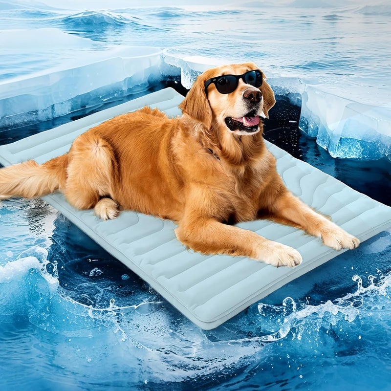 Machine Washable Pet Cooling Mat for Dogs & Cats - Summer Heat Relief  Bed - Image 1