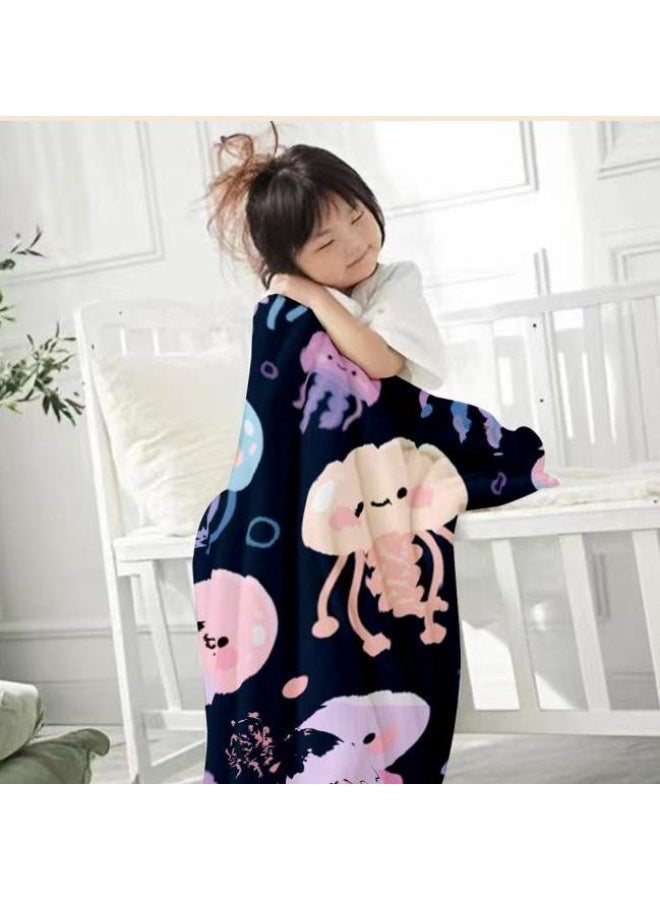 عام بطانية رقيقة من الفانيلا الكرتونية للأطفال والرضع (دافئة ومريحة، ومناسبة للنوم والألعاب) 70 سم * 100 سم - Image 2