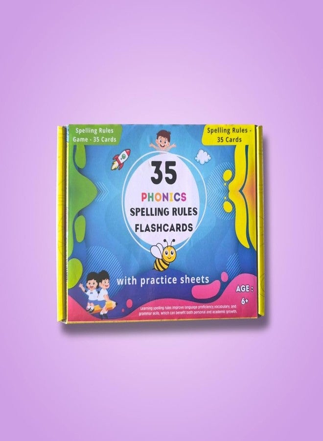 EDUSTAR 35 Spelling Rule Flashcards | Covers 35 Essential Spelling Rules | Ideal for Classrooms & Home Learning - Image 1