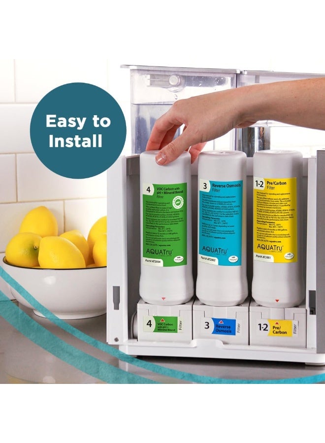 AQUA TRU 1 Year Combo Pack - Includes 2 Pre-Filters and 1 Carbon Filter