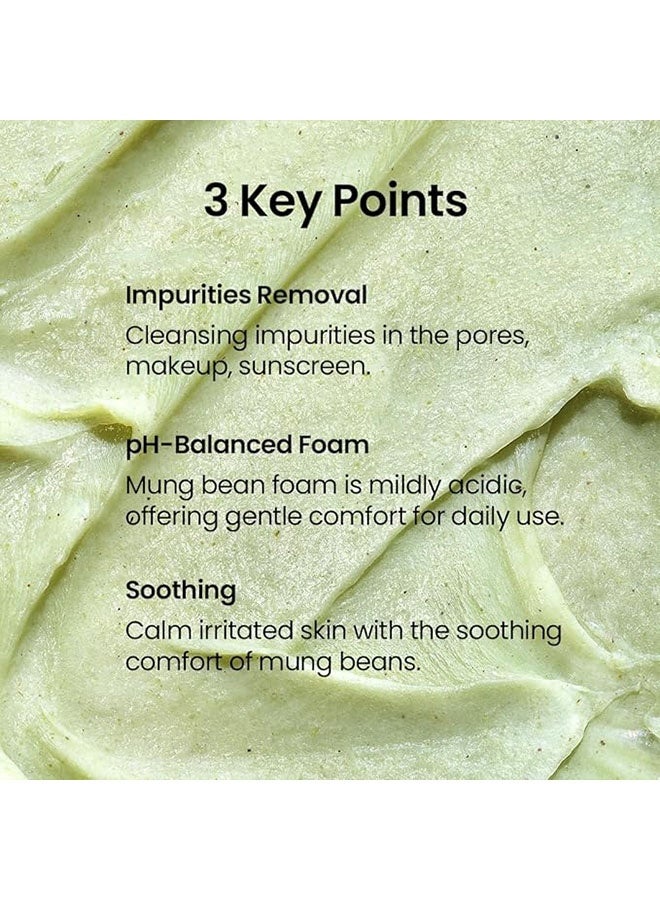 beplain Mung Bean PH Balanced Cleansing Foam 80ml, Gentle Scent Free Natural Cleanser, Face Wash for Acne prone, Dry, Oily Skin - Image 5