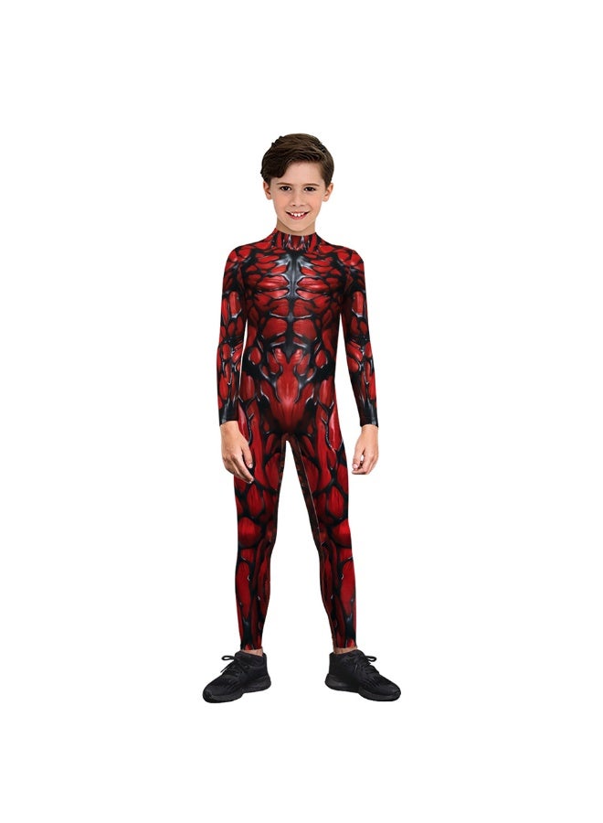 NIBEMINENT Halloween creative skeleton digital printed children's performance one-piece costume - Image 1