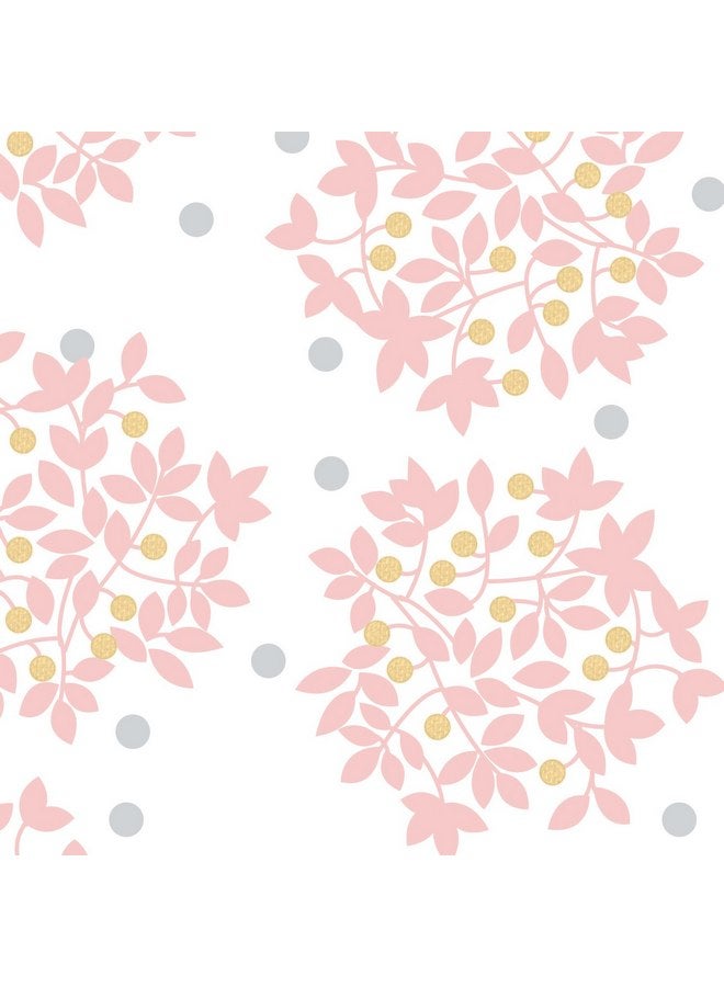 SwaddleDesigns Cotton Muslin Washcloths, Set of 3, Heavenly Floral with Shimmer, Pink - Image 2