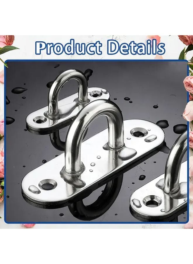 Heavy Duty Stainless Steel Eye Bolts 4pcs for Hanging Doors Yoga Swings Marine Gym Equipment - Image 5