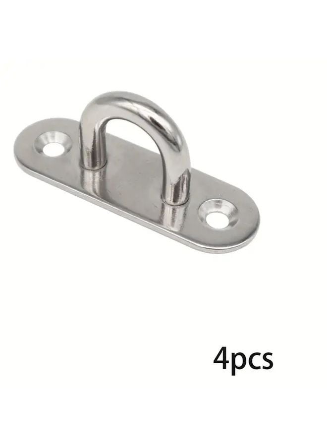 Heavy Duty Stainless Steel Eye Bolts 4pcs for Hanging Doors Yoga Swings Marine Gym Equipment - Image 1
