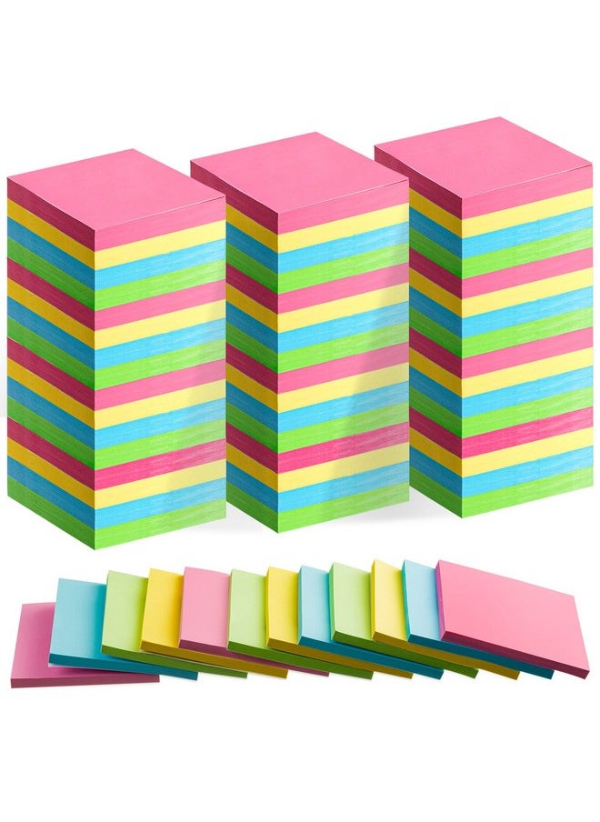 Fainne - 120 Pads Sticky Notes 3X3 Bulk Colors Self Stick Pads Pink Yellow Green Blue Paper Note Pads Memo For Office School Home Notebook Supplies 50 Sheets/Pad(Simple Color,Solid) - Image 1
