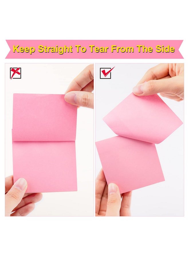 Fainne - 120 Pads Sticky Notes 3X3 Bulk Colors Self Stick Pads Pink Yellow Green Blue Paper Note Pads Memo For Office School Home Notebook Supplies 50 Sheets/Pad(Simple Color,Solid) - Image 1