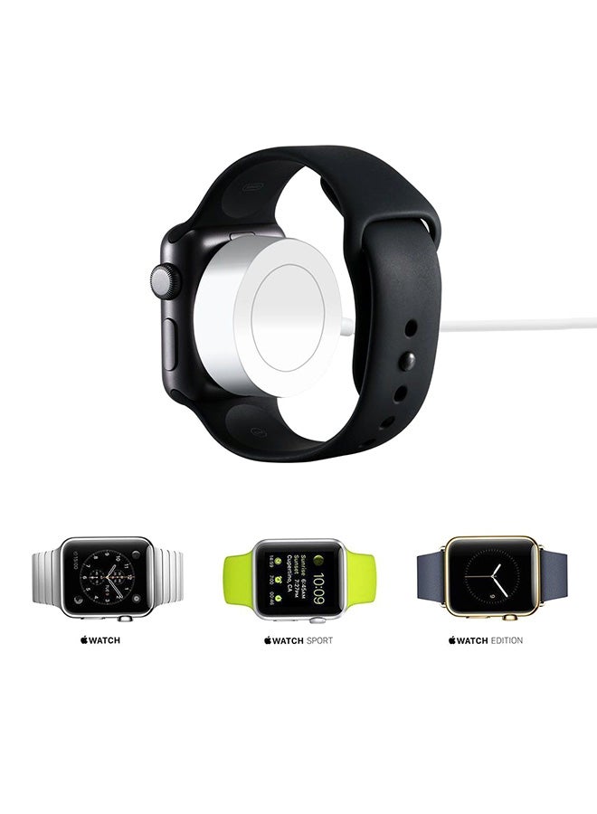 Magnetic Charger For Apple Watch Series 1/2/3 38mm/42mm White - Image 3