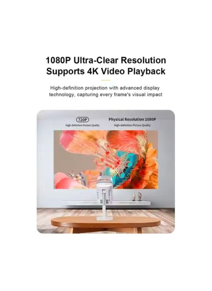 FIPKA - All-In-One 3D LED Smart Projector with Auto Focus Lens WiFi Android Bluetooth Mini Home Theater Stand Optional Battery - Image 1