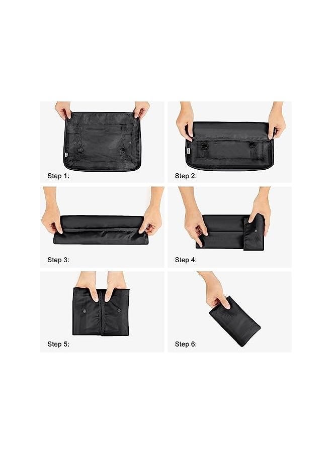 Raxoom Necomi 8 Set Packing Cubes for Suitcases, Travel Luggage Organizer, Travel Packing Kit with Clothes Storage Bag & Shoes Bag & Toiletry Bag & Underwear Bag-Black - Image 1