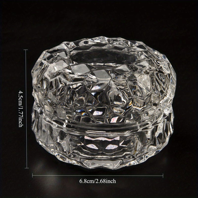 Transparent Glass Storage Box For Jewelry Candlestick Wax Desktop Decoration - Image 3