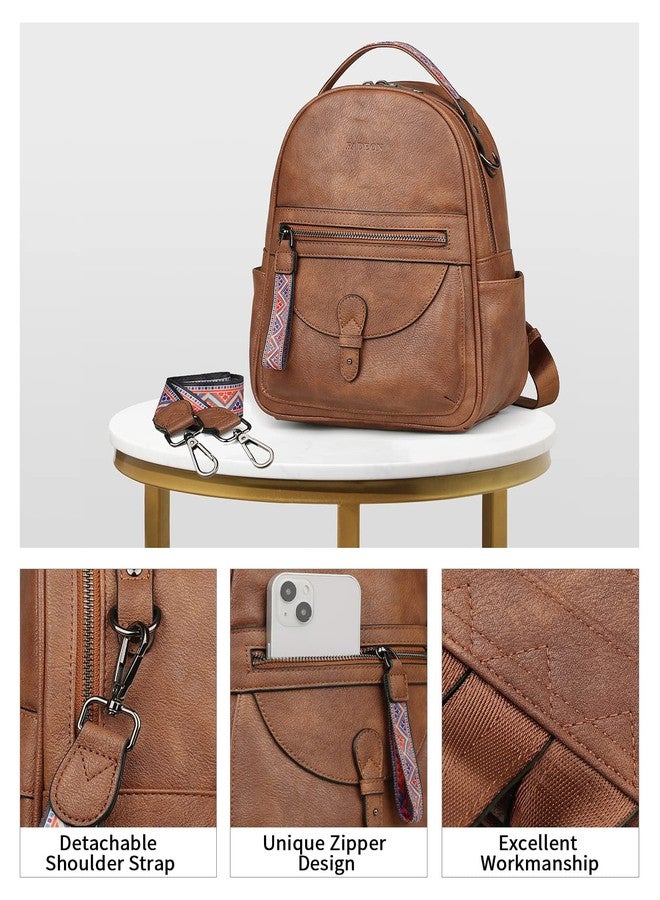 FADEON Mini Backpack Purse for Women, Designer Leather Cute Roomly Small Backpacks, Ladies Shoulder Backpack Fashion Handbag - Image 5