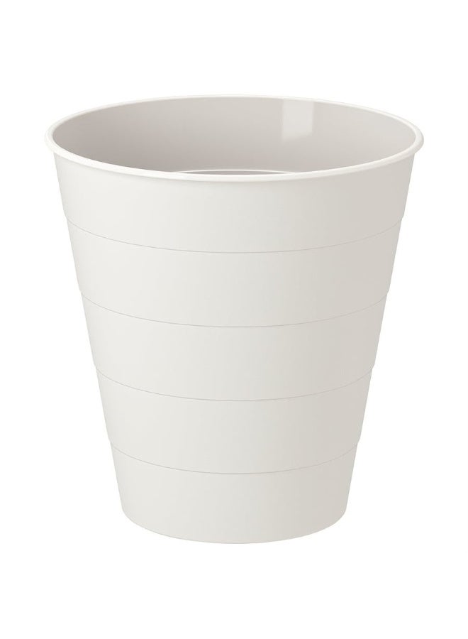 IKEA (IKEA) سلة مهملات FNISS من ايكيا – أبيض، 10 لتر | سلة المهملات البلاستيكية المتينة للمنزل والمكتب - Image 1