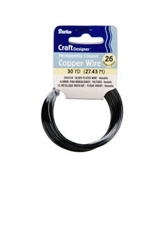 Darice Silver Plated Copper Wire 26 Gauge Hematite 30 yards  - Image 1