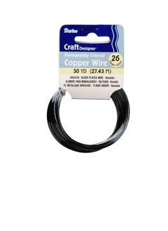 Darice Silver Plated Copper Wire 26 Gauge Hematite 30 yards  - Image 3