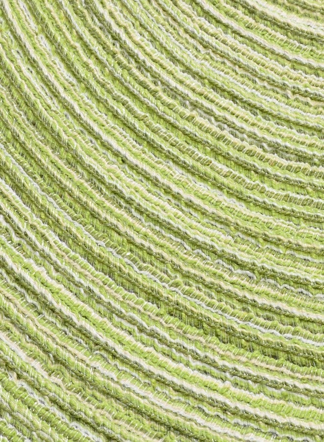 Lifaith Round Braided Placemats Set of 6 Washable 15 inch Round Placemats Kitchen Table Place Mats Round Table Mats Green - Image 5