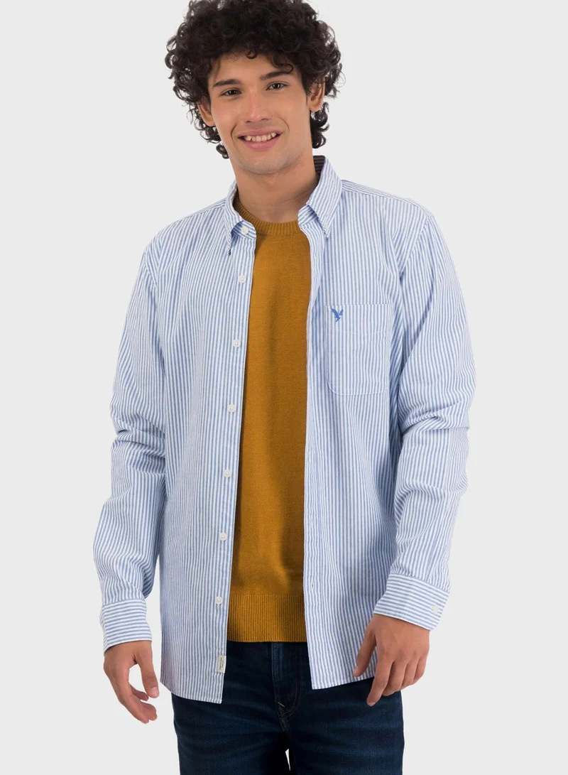 American Eagle Striped Slim Fit Shirt