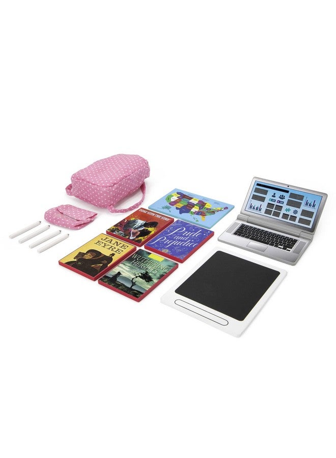 Playtime by Eimmie 18 Inch Doll Furniture School Desk & Classroom Set - White, Wooden Playset with Educational Accessories, Fits American, Generation, My Life & Similar 14”-18” Dolls - Image 4