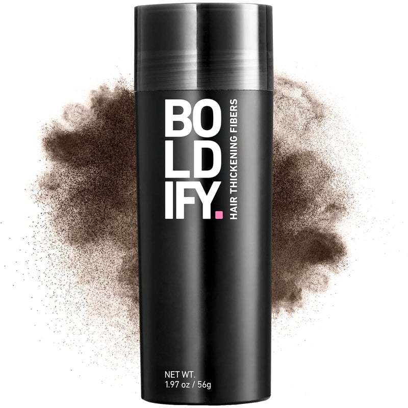 BOLDIFY Hair Fibers (56g) - Fill In Thinning and Fine Hair for an Instantly Fuller, Thicker Look - 14 Shades for Women & Men - Ash Brown - Image 1