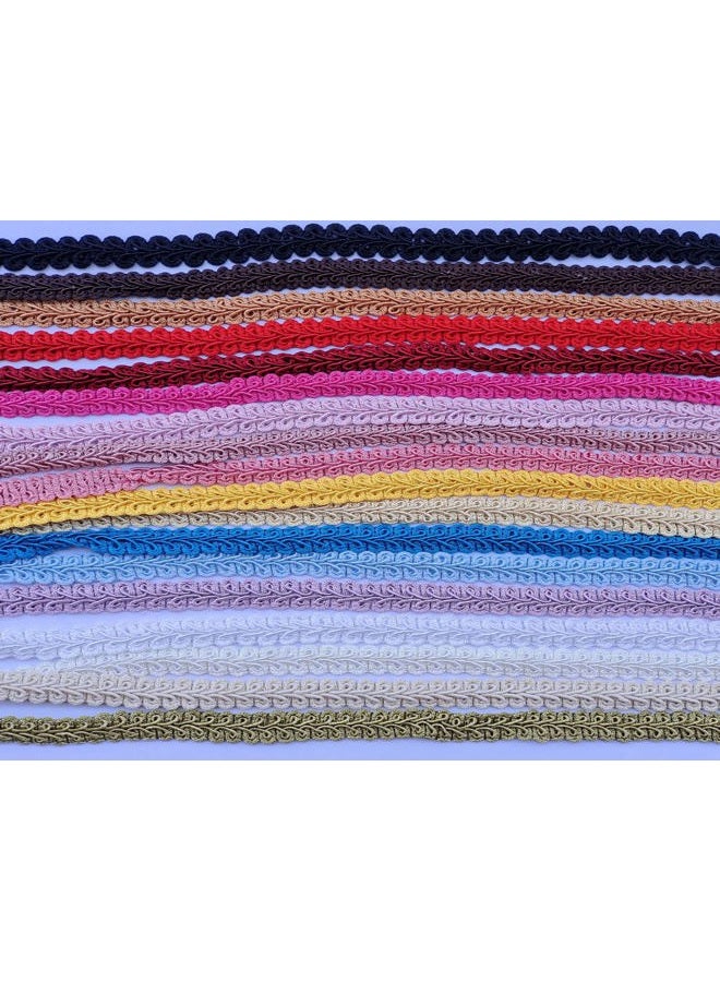 MONIDOOR 1/2 Inch Gimp Braid Trim 24 Yards 6 Colors for Upholstery Costume DIY Crafts(Mixed Color 1 1051) - Image 5