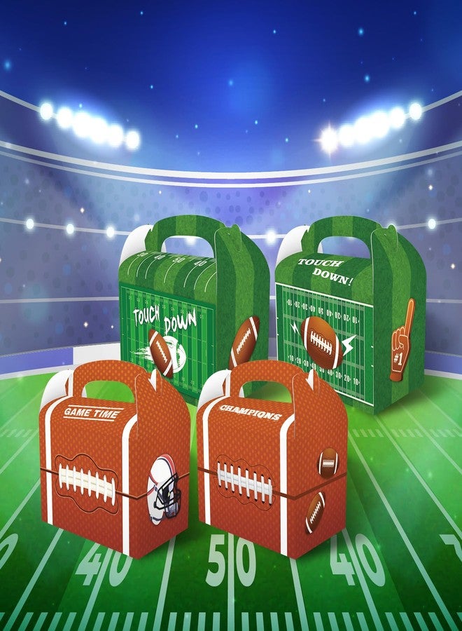 CPTBAG 12 Pack Football Party Favors Boxes Touch Down Candy Goodie Boxes Gold Black Football Sports Theme Gift Treat Boxes for Sports Themed,Tailgate,Football Birthday Party Decorations - Image 4